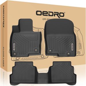 Black TPE All Weather Guard Cargo Mats oEdRo Cargo Trunk Liner Floor Mat Compatible for 2017-2021 Mazda CX-5 