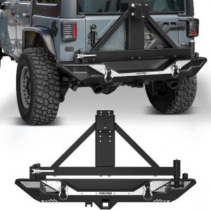 Rear Bumper & Tire Carrier for 2007-2018 Jeep Wrangler JK & Unlimited |  OEDRO®