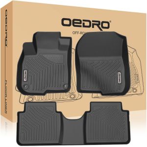 Aiqiying CRV Floor Mats All Weather Protection TPE Black Durable Front＆Back Seat 2 Rows Fully Cover Floor Liners Custom-Fitted Compatible with 2017-2020 Honda CR-V Accessories