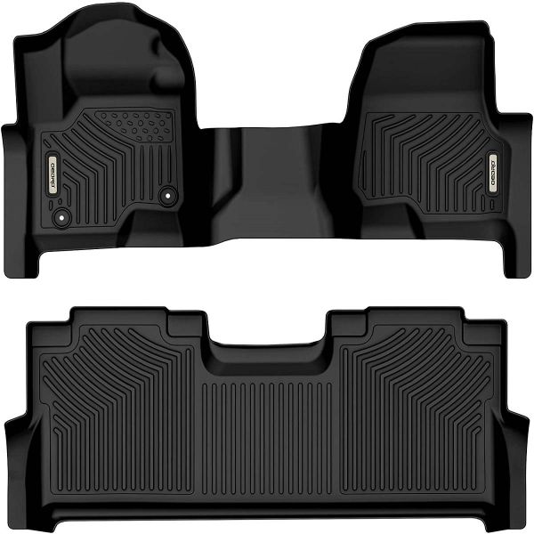 OEDRO? Floor Mats for 2017-2022 Ford F250/F350 Super Duty Crew Cab with 1st Row Bench Seat, with Factory Storage Box