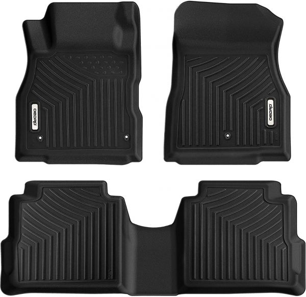 OEDRO? Floor Mats for 2018-2021 Nissan Kicks, Front & 2nd Seat Black TPE All-Weather Guard Floor Liner Set