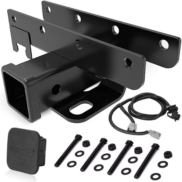OEDRO? 2" Towing Hitches Combo For 2007-2018 Jeep Wrangler JK 4 Door & 2 Door Unlimited with Wiring Harness & Hitch Cover